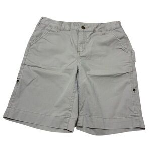 Carhartt Original Fit Khaki Shorts Women’s 6 Beige Mid-Rise Canvas Outdoo